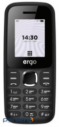 Мобільний телефон Ergo B184 Dual Sim Black, 1.77'' (160х120) TFT/кнопковий моноблок / (B184 Black)