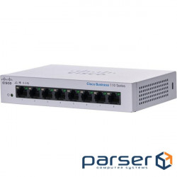 Network switch Cisco SG350X-48-K9-EU Тип - управляемый 3-го уровня, форм-фактор - в стойку, количество портов - 54, порты - SFP+, Gigabit Ethernet, комбинированный, возможность удаленного управления - управляемый, коммутационная способность - 176 Гбит/ с, размер таблицы МАС-адресов - 64000 Кб, корпус - Металический, 48x10/ 100/ 1000TX, 2хSFP+ Cisco CBS110-8T-D-EU