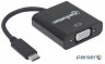 Перехідник Manhattan USB3.1 Type-C --> VGA(F), чорний (151771)