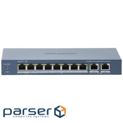 Коммутатор 8 портов неуправляемый Hikvision DS-3E0310HP-E(C) POE