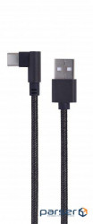 Дата кабель USB 2.0 AM to Type-C 0.2m corner Cablexpert (CC-USB2-AMCML-0.2M)