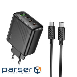Мережевий зарядний пристрій HOCO CS27A Supply PD67W (3C1A) charger set (C to C)(EU) (6942007639842)
