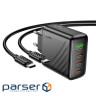 Мережевий зарядний пристрій HOCO CS27A Supply PD67W (3C1A) charger set (C to C)(EU) (6942007639842)