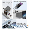 Зарядний пристрій 1xUSB-C + 1xUSB 33W Essager (ECTAC-PCB01-P)