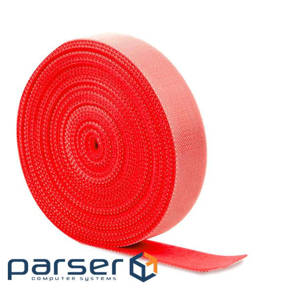 Стяжки на липучці ширина 15мм, рулон 45м, червоні, ціна за рулон (MTD-00267) (MTD-00267)