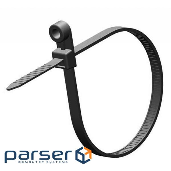 Стяжка Ritar 150мм/4.0мм під дюбель, чорна, 100 шт. R-B4150)