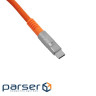 Дата кабель USB-C + USB A to USB-C 1.0m Double-Sleeved Geek orange Keychron (CAB22_ (CAB22 KEYCHRON)
