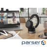 Гарнітура бездротова JABRA Evolve2 75 MS Stereo USB-A w/charging base Black (27599-9 (27599-989-999)