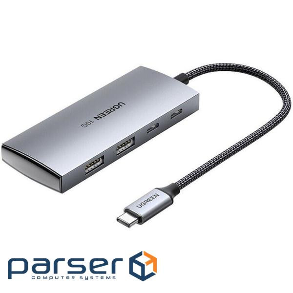USB-хаб UGREEN CM480 USB-C 4-port Adapter 10G Space Gray (30758) (UGR-30758)