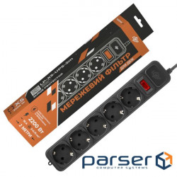 Surge protector LogicPower LP-X5-UPS 2.0m , 0,75mm2, 10A (2753)