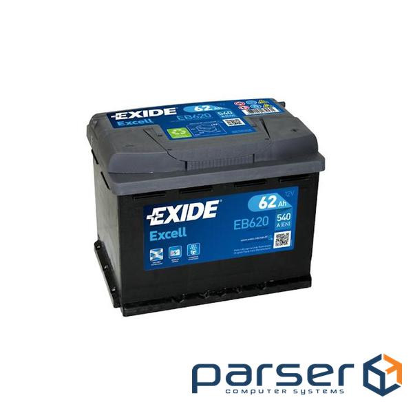 Акумулятор автомобільний EXIDE EXCELL 62A (EB620)