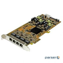 StarTech Network Card ST4000PEXPSE 4 Port Gigabit Power over Ethernet PCI-Express NIC Retail