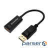 Перехідник HDMI F to DisplayPort M 4K30Hz black ColorWay (CW-AD-DPHD)