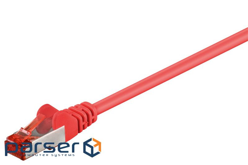 Патч-корд екранований RJ45 SFTP6 0.25m,patch AWG27 D=6.0mm Gold Protect,червоний (75.09.5457-1)