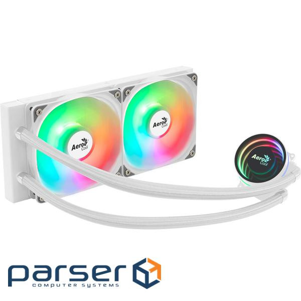 Система водяного охлаждения AeroCool Oasis L240 White (ACLA-OA24117.21), Intel: 1851/1700/1200/1150/
