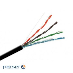 Кабель UTP кат.5е, PE, 4 пари, 4x2x0.50, 305м, чорний ДКЗ 5600