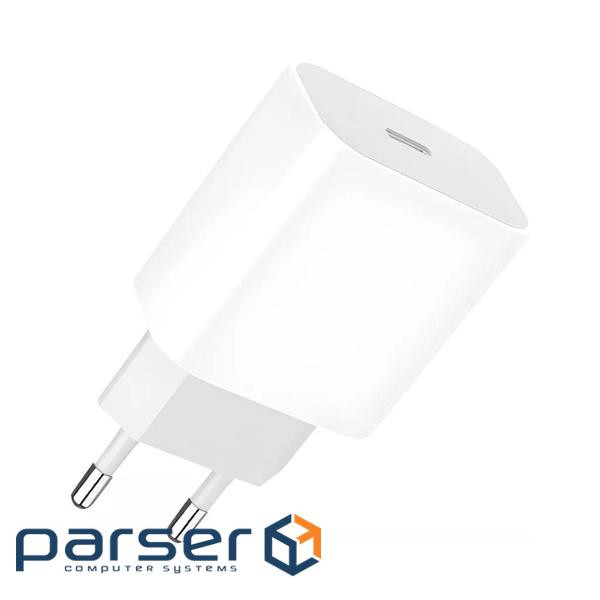 Мережевий зарядний пристрій Denmen DC06 (1USB 3.6A) PD20W+QC3.0 White (DM-DC06-WH)