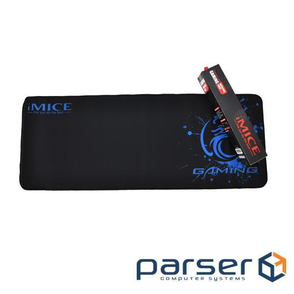 Коврик 300 * 800 для миші iMICE PD-03 тканевий з боковою прошивкою, товщина 4 мм, (PD-03 Black-blu) , (PD-03 Black-blu)