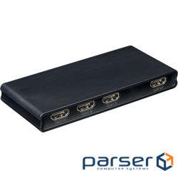 Комутатор PowerPlant HDMI 2.0 3х1 з ІЧ-пультом дистанційного керування (HDSW3X1) (CA915941)