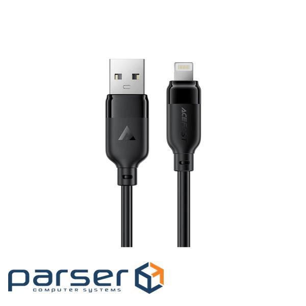 Дата кабель USB 2.0 AM to Lightning 2.0m 2.4A TPE black Acefast (6974316286271)