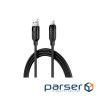Дата кабель USB 2.0 AM to Lightning 2.0m 2.4A TPE black Acefast (6974316286271)