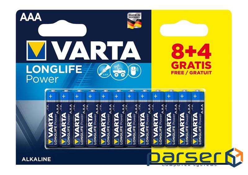 Батарейка Varta AAA Varta LongLife Power * 12 (8+4) (04903121472)