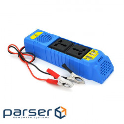 Voltage inverter WS-105, 150W, 12 / 220 with approximated sine wave, 2*USB 5V1A, 2 universal sockets 