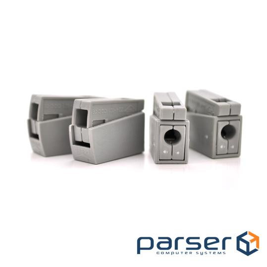 Клема для підключення світильників 1-провідна WAGO К224-101, 1-pin, сіра, упаковка (К224-101 / 50)