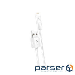 Кабель HOCO X1 USB to iP 2.4A, 1m, PVC, PVC connectors, White (6957531032007)
