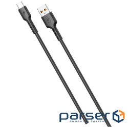 Кабель SkyDolphin S07T TPE High Elastic Line USB - USB Type-C (M/M), 1 м , Black (SDUSB-000596)