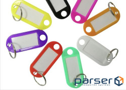 Номерна бірка NumberTag для ключів MiX кольорів, 48*22мм, упаковка 200шт (NumberTag MIX)