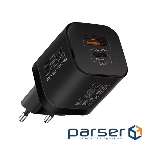 Зарядний пристрій Promate PowerPort-33 Black (powerport-33.black)