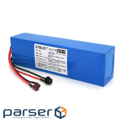 Акумуляторна батарея літієва QiSuo 48V 10A з елементами Li-ion 18650, DC: 5.5x2.1мама + ро (QS-4810) (QS-4810)