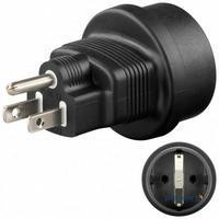 Power adapter IEC-EuroPlug->USA F/ M, adapter (without overvoltage), HQ, black (75.09.5308-50)