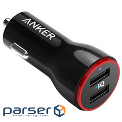 Зарядний пристрій Anker PowerDrive 2 24W 2xUSB V3 (Black) (A2310G11)