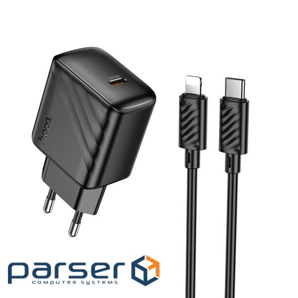 Мережевий зарядний пристрій HOCO CS24A Puerto single-port PD25W charger set (C to iP (6942007639767)