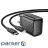 Мережевий зарядний пристрій HOCO CS24A Puerto single-port PD25W charger set (C to iP (6942007639767)