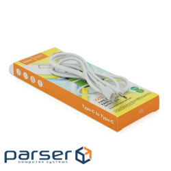 Кабель Hoco X83, Type-C-Type-C, 3A, White, довжина 1м , BOX (Hoco X83W-TcTc)