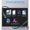 Перехідник USB-C to jack 3.5mm stereo audio (CDLA) 2.0m Choetech (AUX008-BK)