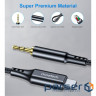Перехідник USB-C to jack 3.5mm stereo audio (CDLA) 2.0m Choetech (AUX008-BK)