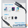 Перехідник USB-C to jack 3.5mm stereo audio (CDLA) 2.0m Choetech (AUX008-BK)