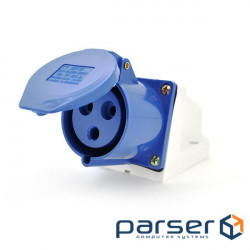 Attached cable socket SF-113, 3 contacts, 2P + E, 16A , 380V, IP44