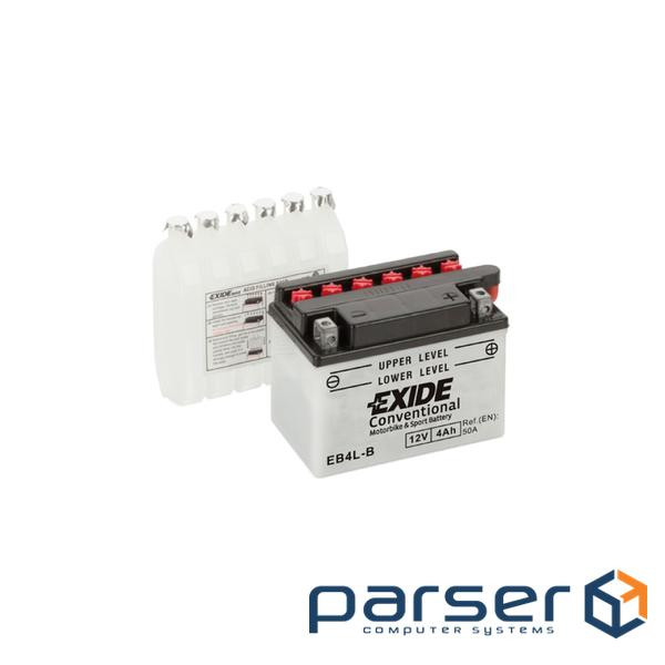 Акумулятор автомобільний EXIDE CONVENTIONAL 4Ah Ев (-/+) (50EN) (EB4L-B)
