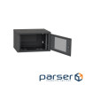 Шафа настінна Ipcom 6U, 600*450, перфоровані дверцята, RAL9005 (СН-6U-060х045-ДП-9005)