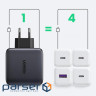 Зарядний пристрій Ugreen Nexode USB-A+3*USB-C 100W GaN Te ch Fast Black (CD226) (40747)