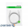 Дата кабель USB-C to USB-C 1.5m US264 18W ABS Cover White Ugreen (60519)