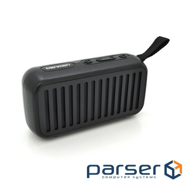 Bluetooth колонка Denmen DR08, 3W, USB, корпус паласмас , Black, BOX