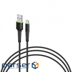 Date cable USB 2.0 AM to Type-C 1.2m CBFLEXT1 black Intaleo (1283126487484)