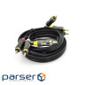 Cable VEGGIEG 3xRCA - 3xRCA 3m Black (YT-AV303)