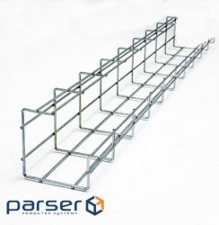 Лоток сітчастий WBG 100х100мм, дріт D4 мм, цинк білий, 2,5м (CMS-WBG4-100100Z)